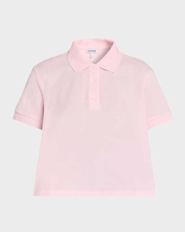 Short-Sleeve Trapeze Polo Top